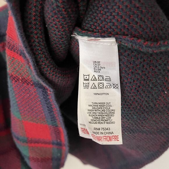 Girls Blue Red Green Holiday Thick Heavy Stretch Band Plaid Skirt 3T - Picture 3 of 3